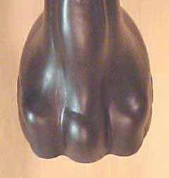 REAL DEER FORMS original sculpture showing brisket area.